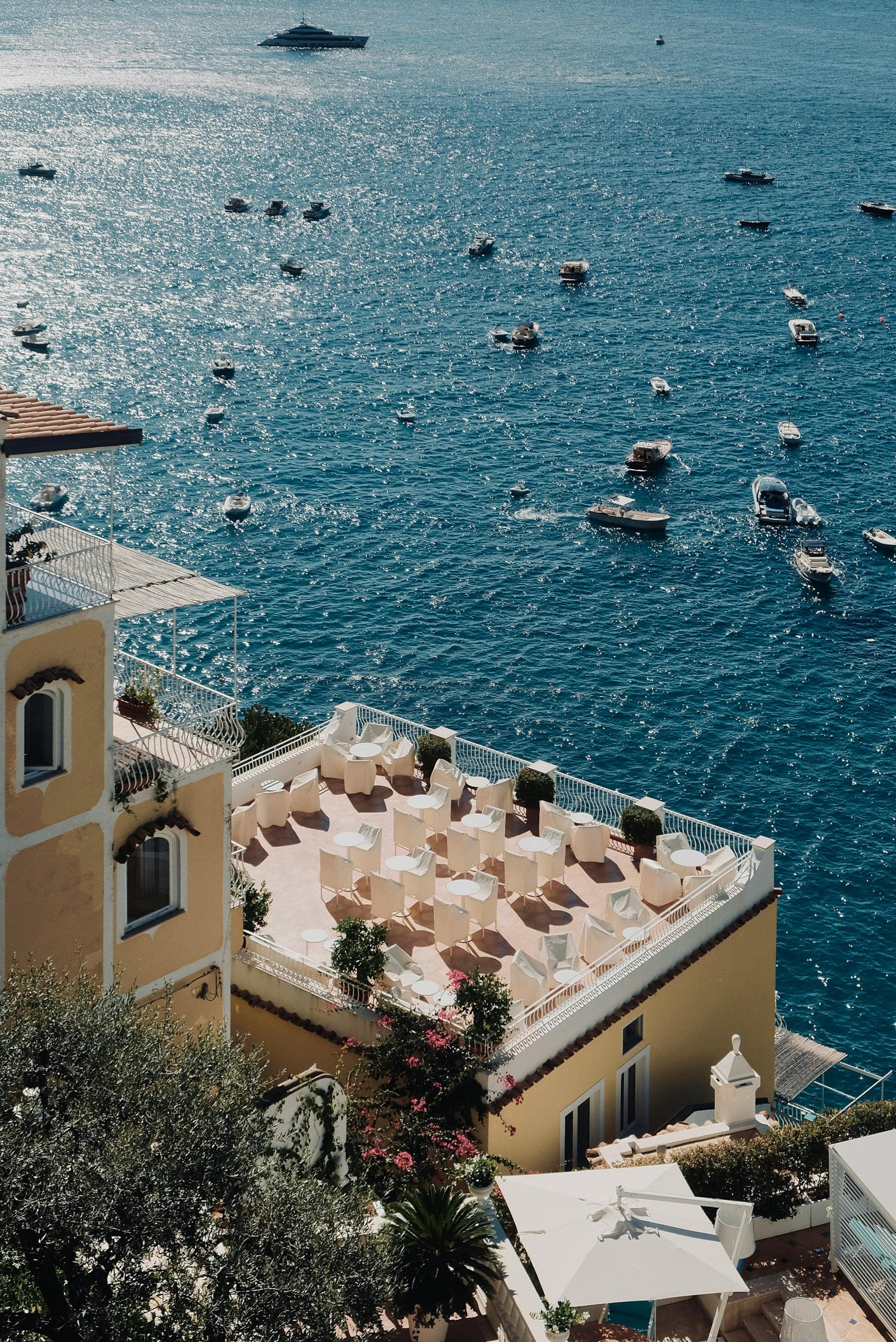 Amalfi coastline at golden hour
